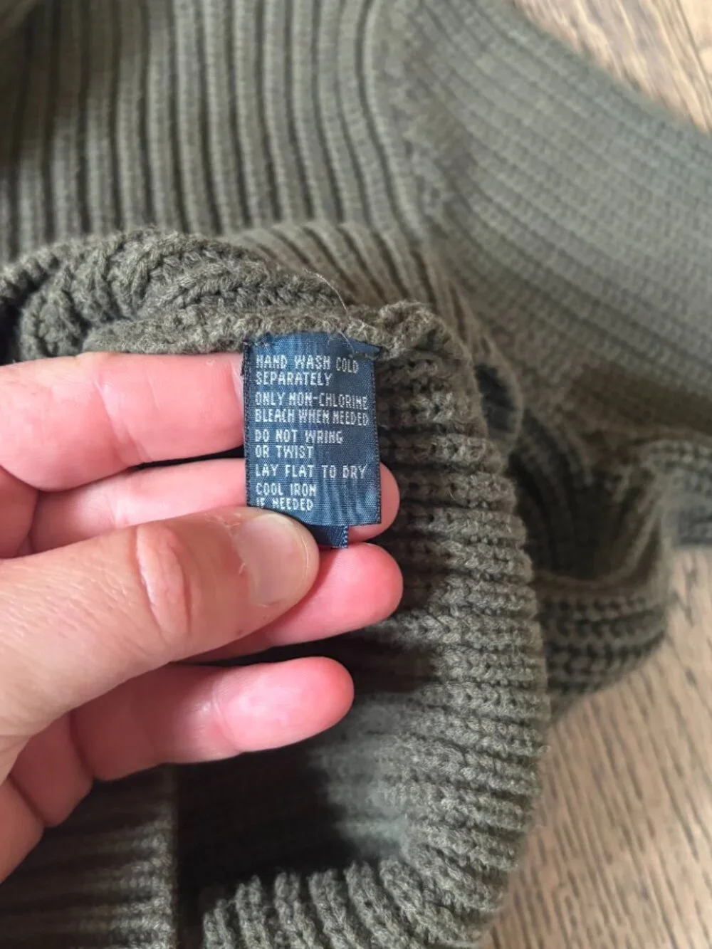 Vintage Polo Ralph Lauren Sweater Men's Medium Green Military Knit Shawl Collar